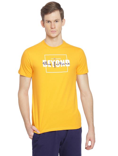 yellow chest-printed t-shirt - 18110092 - Very Small Image - 1