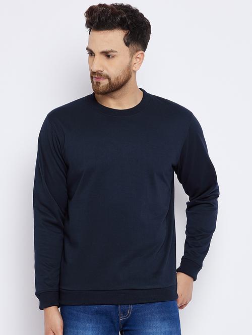navy blue fleece sweatshirt - 18110159 - Very Small Image - 1