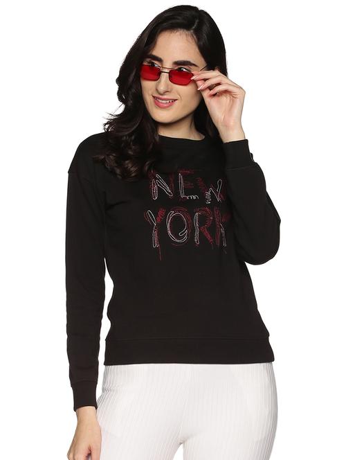 round neck printed sweatshirt - 18110483 - Very Small Image - 1