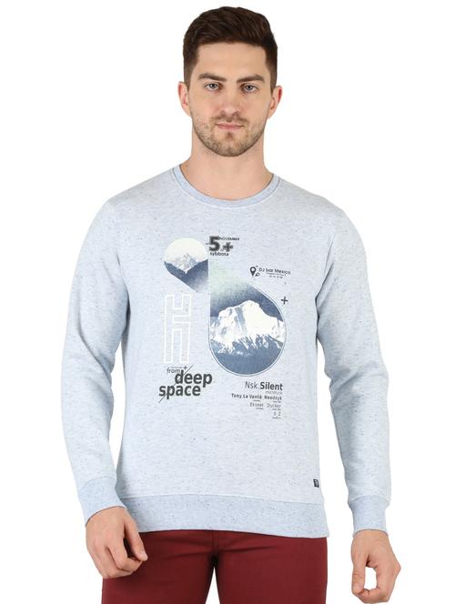 mens front print sweatshirt - 18110951 - Very Small Image - 1