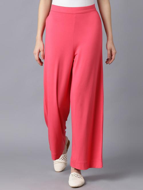 red viscose straight palazzo - 18111723 - Very Small Image - 1