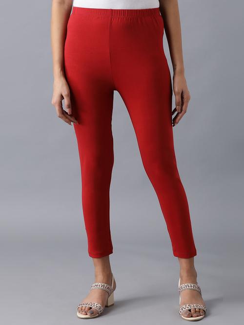 red cotton leggings - 18111940 - Very Small Image - 1