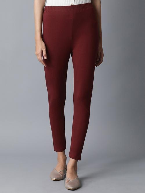 high rise ankle length leggings - 18111945 - Very Small Image - 1