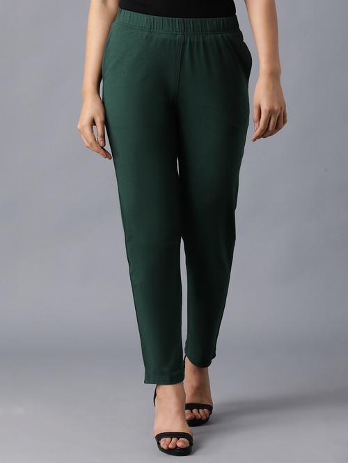 green cotton trousers - 18112012 - Very Small Image - 1