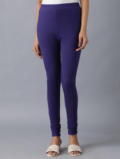 blue polyester churidar churidars & leggings - 18112121 - Very Small Image - 1