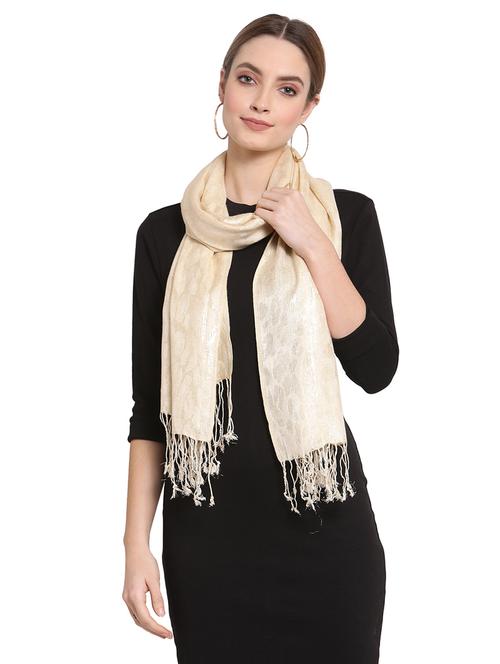 beige viscose scarf - 18112254 - Very Small Image - 1