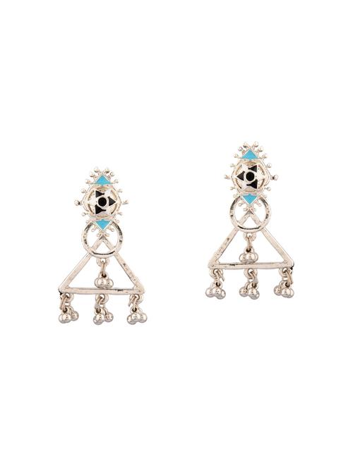 antique oxidized jhumka earrings - 18112512 - Very Small Image - 1
