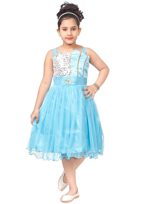girls midi/knee length party dress (white, - 18112533 - Very Small Image - 1