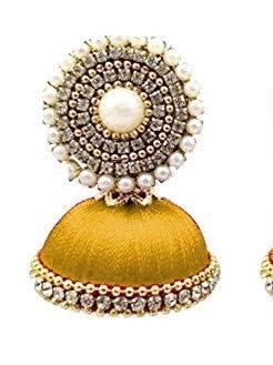 handcraft silk threat earings - 18113435 - Very Small Image - 1