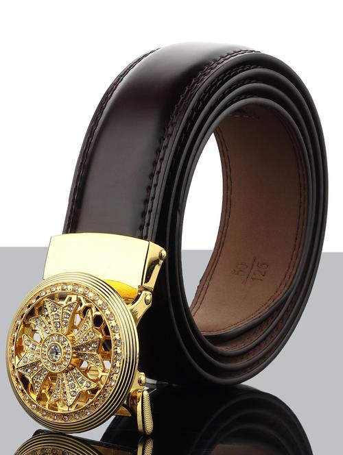 dark brown leatherette belt - 18113530 - Very Small Image - 1