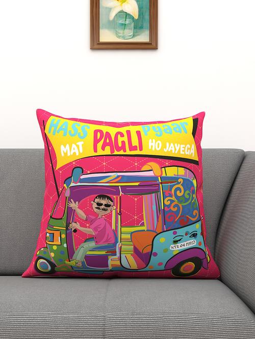 athom living hass mat pagali printed cushion cover with cushion insert red 40x40 cm (pack of 1) - 18113637 - Very Small Image - 1