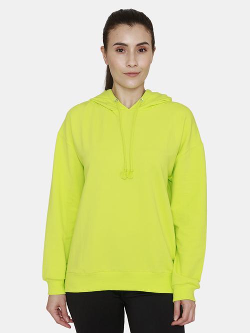 green polyester hoodies sweatshirt - 18113699 - Very Small Image - 1