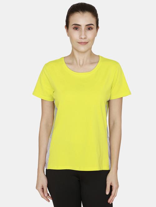 yellow cotton regular tshirt - 18113847 - Very Small Image - 1