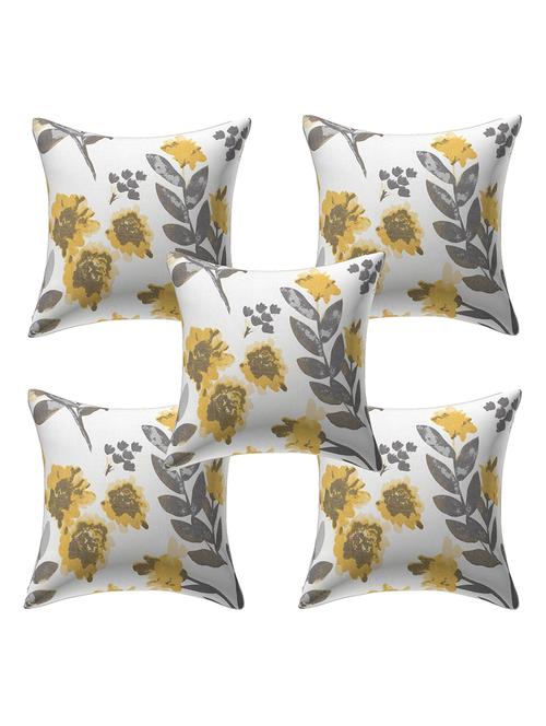 texstylers rversible assorted thick cotton block printed 16x16 inches jaipuri print cushion cover(pack of 5) - 18114030 - Very Small Image - 1