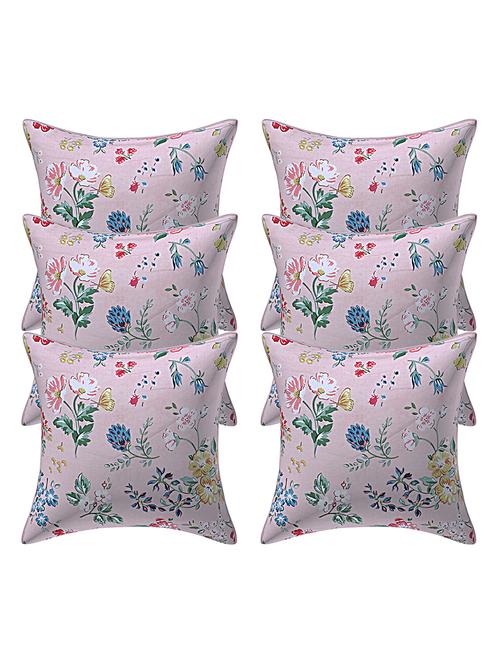 texstylers rversible assorted thick cotton block printed 16x16 inches jaipuri print cushion cover(pack of 6) - 18114047 - Very Small Image - 1