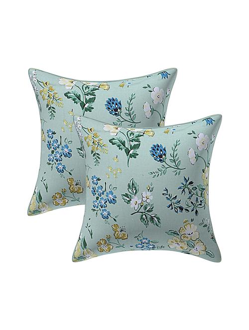 texstylers rversible assorted thick cotton block printed 24x24 inches jaipuri print cushion cover(pack of 2) - 18114077 - Very Small Image - 1