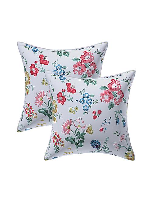 texstylers rversible assorted thick cotton block printed 24x24 inches jaipuri print cushion cover(pack of 2) - 18114082 - Very Small Image - 1