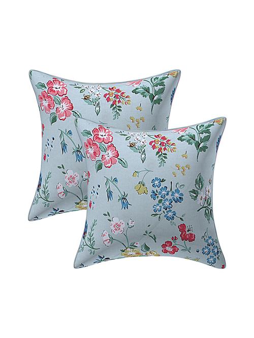 texstylers rversible assorted thick cotton block printed 24x24 inches jaipuri print cushion cover(pack of 2) - 18114085 - Very Small Image - 1