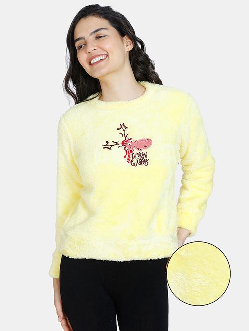 round neck embroidered sweatshirt - 18116200 - Very Small Image - 1