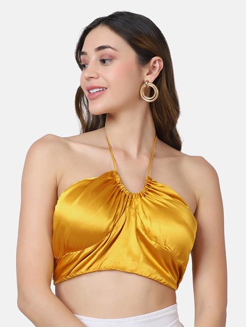 gold satin lette bra - 18116275 - Very Small Image - 1