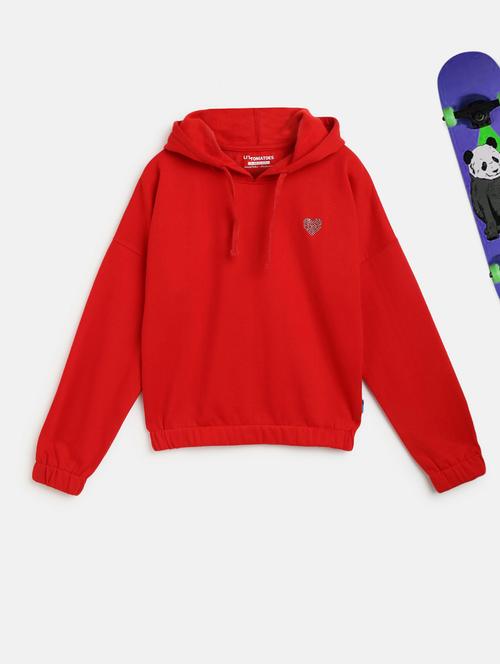 red solid sweatshirt - 18116427 - Very Small Image - 1