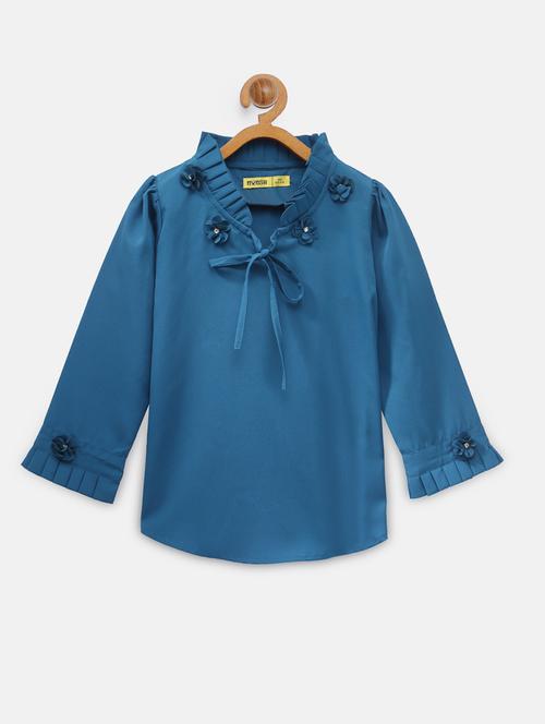 v-neck solid top - 18117442 - Very Small Image - 1