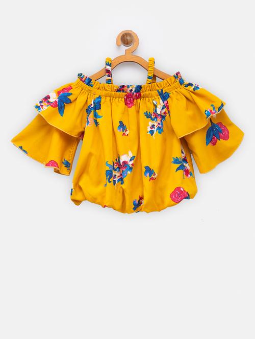 cold shoulder floral top - 18117458 - Very Small Image - 1