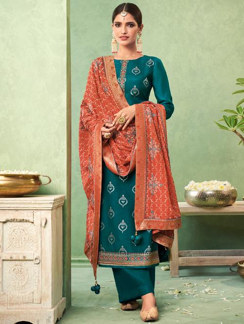 self design unstitched suit set - 18119381 - Very Small Image - 1