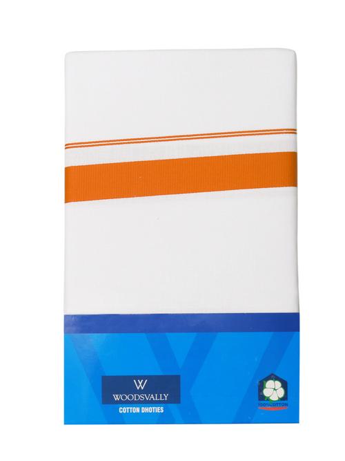 traditional men's 2 mtr white dhoti - 18119671 - Very Small Image - 1