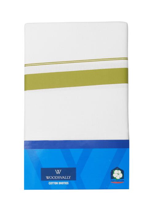 traditional men's 2 mtr white dhoti - 18119683 - Very Small Image - 1