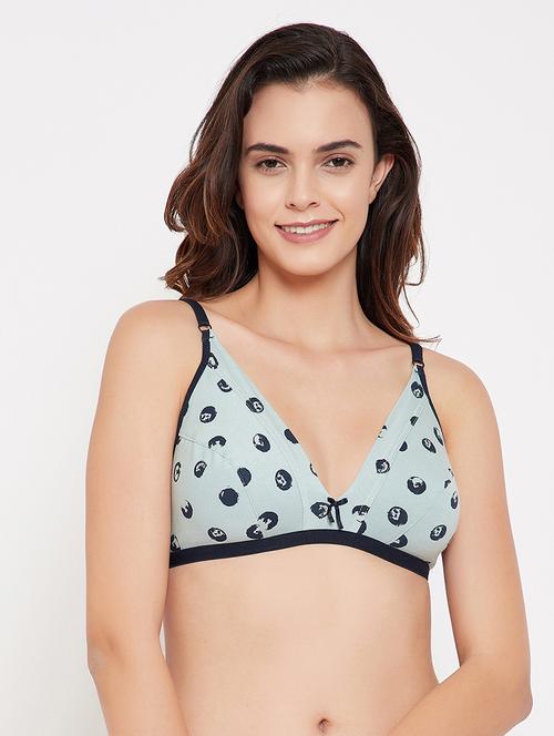 green printed plunge bra - 18119695 - Very Small Image - 1