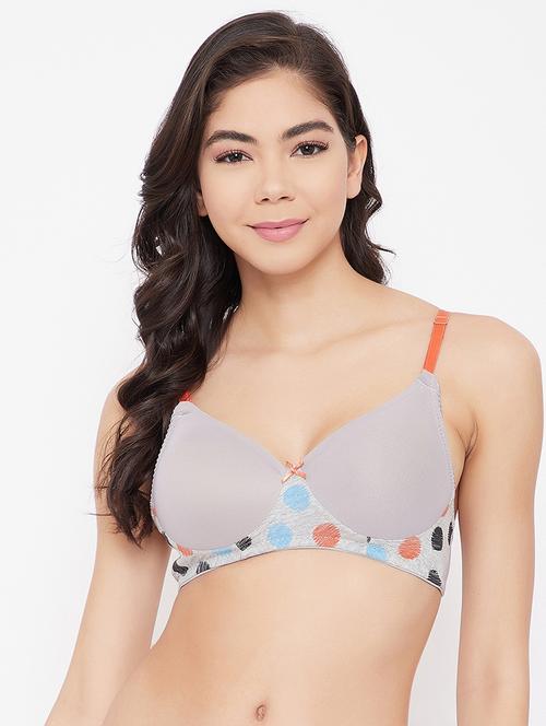 grey solid t-shirt bra - 18119703 - Very Small Image - 1