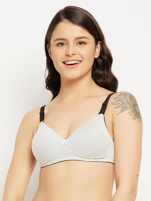 grey solid push up bra - 18119745 - Very Small Image - 1