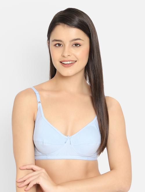 light blue solid regular bra - 18119753 - Very Small Image - 1