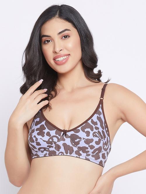 purple printed regular bra - 18119793 - Very Small Image - 1