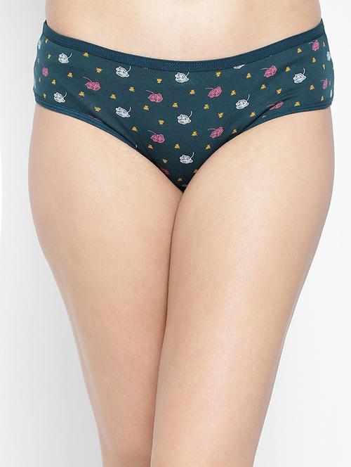 green printed hipster panty - 18119839 - Very Small Image - 1