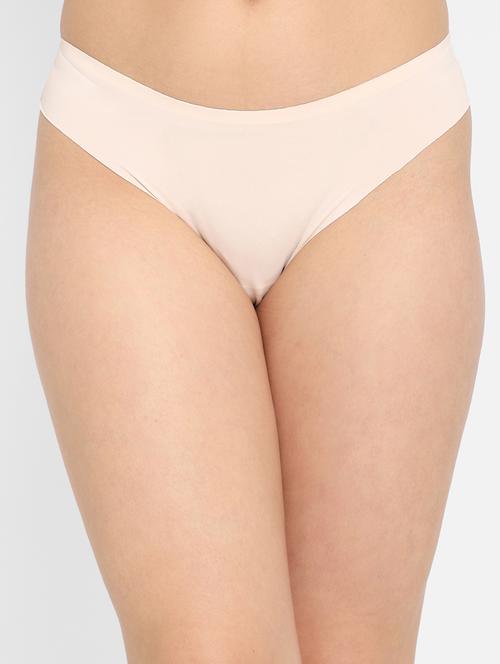 beige solid bikini panty - 18119875 - Very Small Image - 1