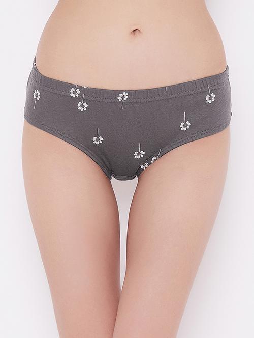 grey printed hipster panty - 18119913 - Very Small Image - 1