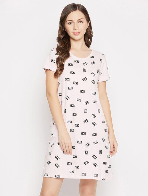 pink printed sleepshirt - 18120141 - Very Small Image - 1