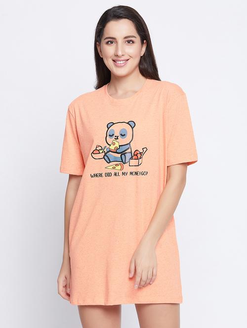 orange front printed sleepshirt - 18120149 - Very Small Image - 1