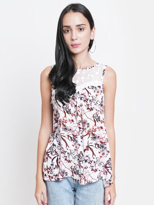 round neck printed top - 18120368 - Very Small Image - 1