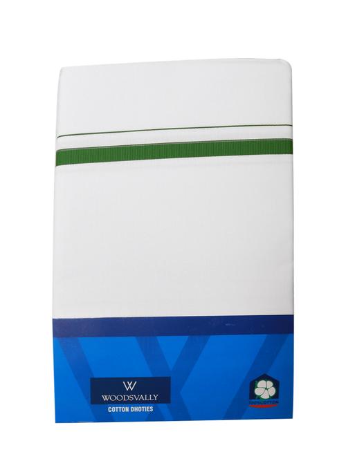 traditional men's 2 mtr white dhoti - 18120462 - Very Small Image - 1