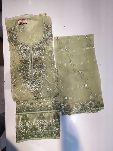 net suit salwar and dupatta green - 18120818 - Very Small Image - 1