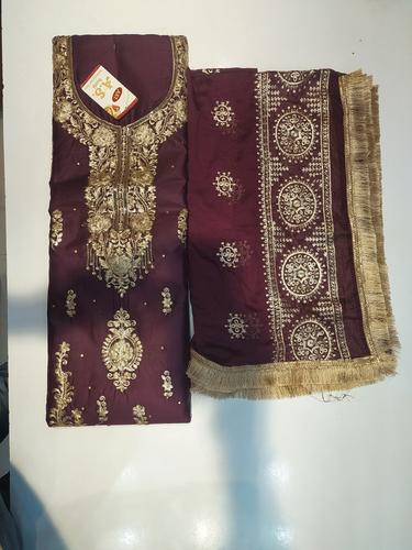 cotton suit salwar and dupatta purple - 18120826 - Very Small Image - 1
