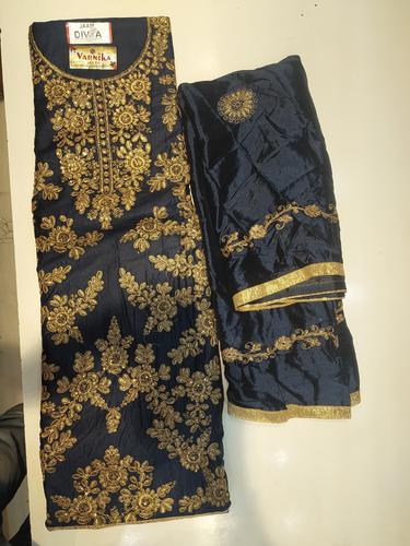 cotton suit salwar and dupatta blue - 18120829 - Very Small Image - 1
