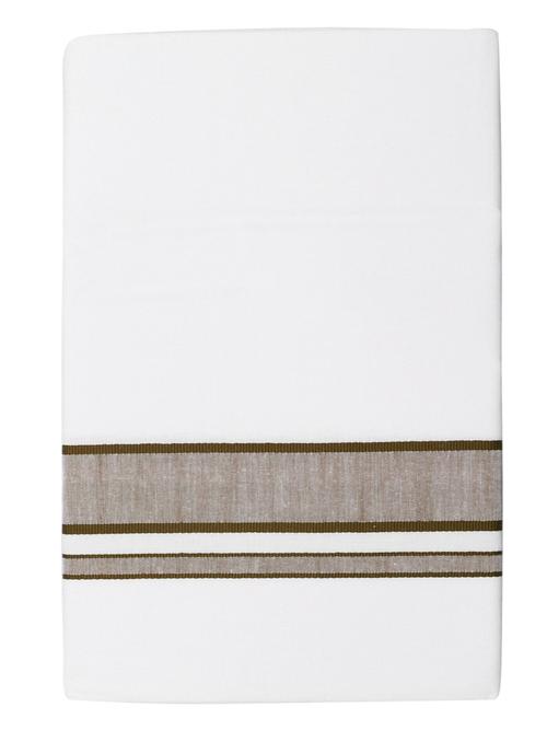 traditional men's 2 mtr white dhoti - 18138091 - Very Small Image - 1