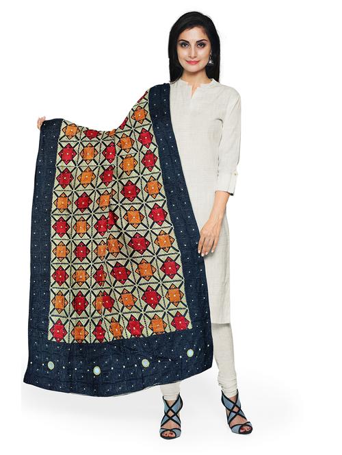 multi colored poly chiffon dupatta - 18138155 - Very Small Image - 1