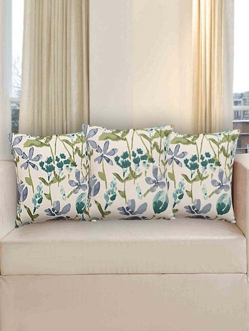 texstylers rversible assorted thick cotton block printed 16x16 inches jaipuri print cushion cover(pack of 3) - 18138378 - Very Small Image - 1