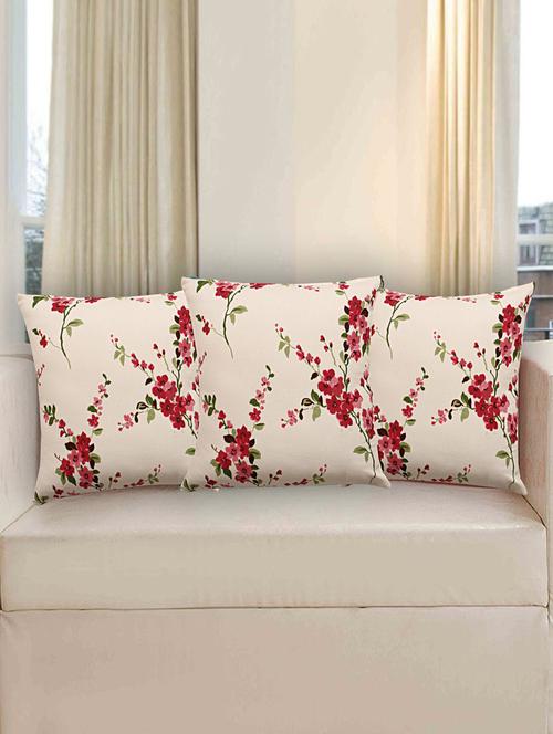 texstylers rversible assorted thick cotton block printed 16x16 inches jaipuri print cushion cover(pack of 3) - 18138381 - Very Small Image - 1