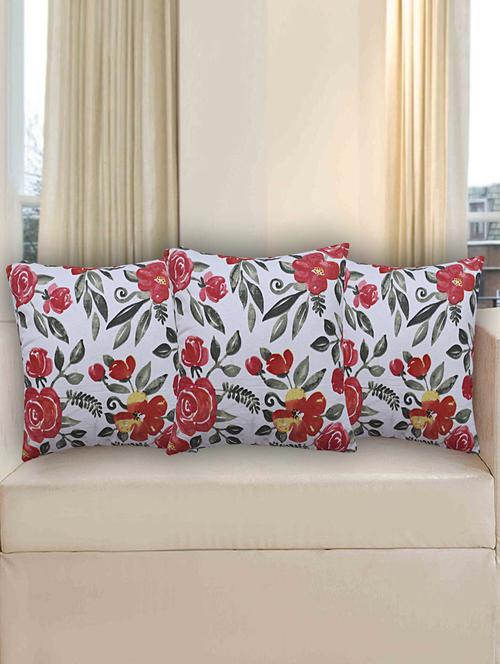 texstylers rversible assorted thick cotton block printed 16x16 inches jaipuri print cushion cover(pack of 3) - 18138386 - Very Small Image - 1